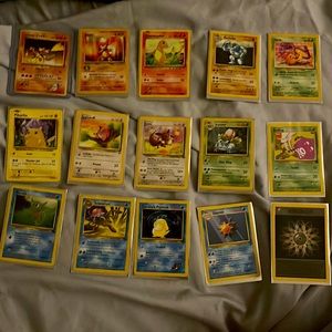 Vintage 1995 starter collection including a japense card.